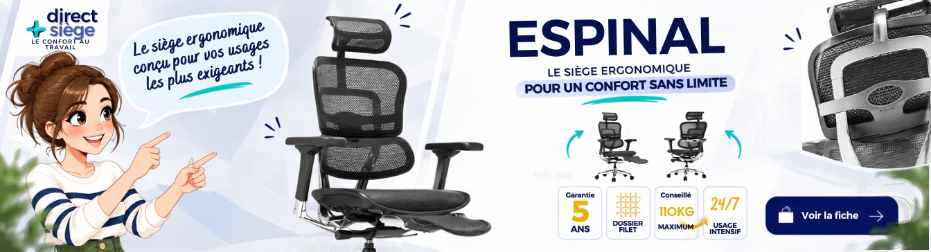 Chaise de bureau ergonomique pour une utilisation 24 heures sur 24